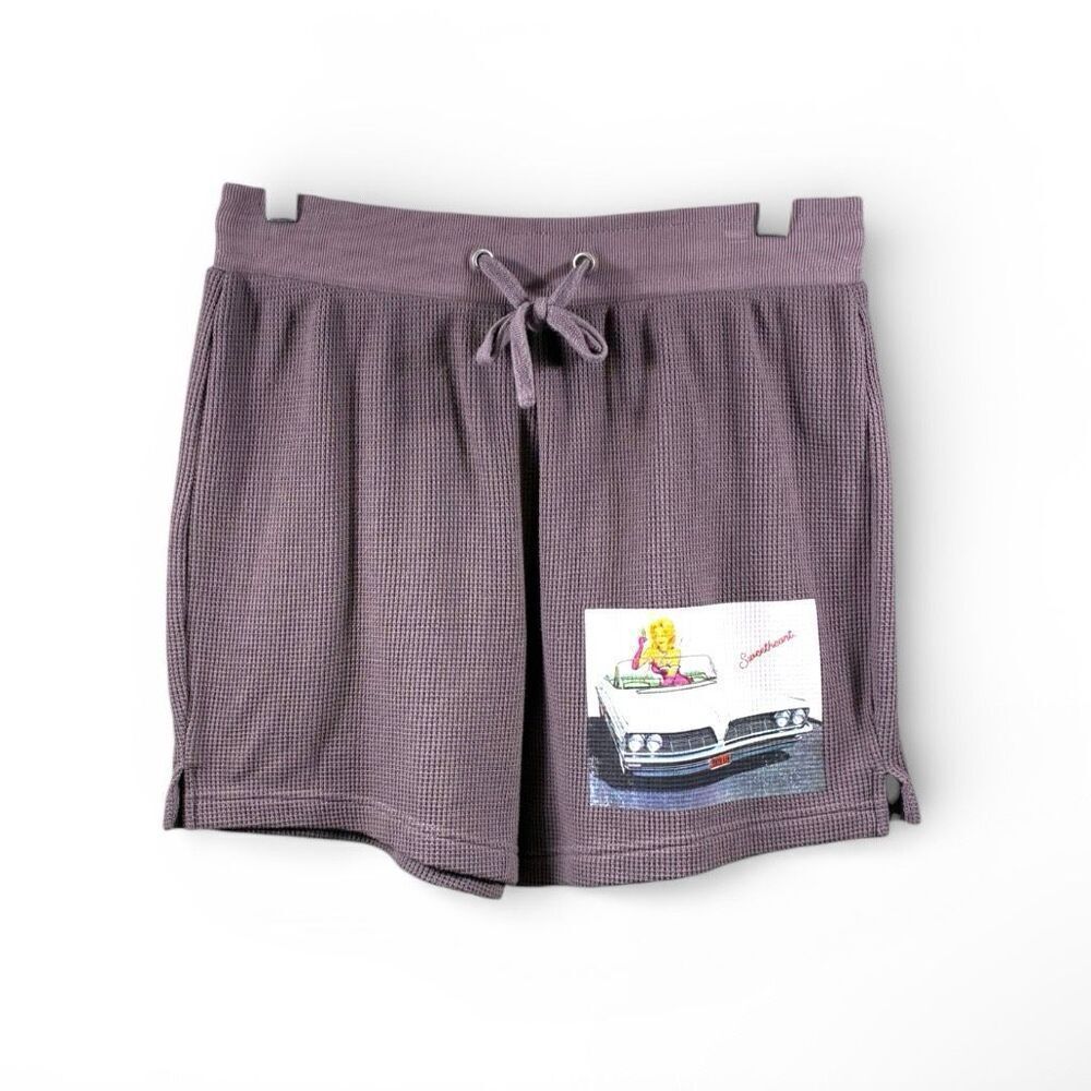 Boys Lie Waffle Knit Pull-up Shorts in Mauve Size M